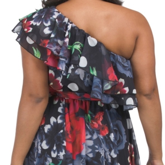 DALIA MACPHEE Short Sleeve Denim Maxi Dress